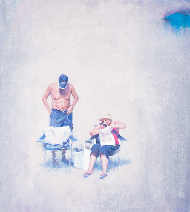 Cornwall beach scene 5. Painting by mennim