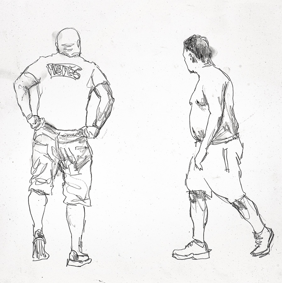 Cambridge Strawberry Fair 1. Drawing by mennim