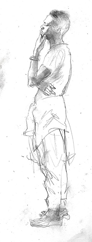 Strawberry Fair, Cambridge drawing. By Menniim