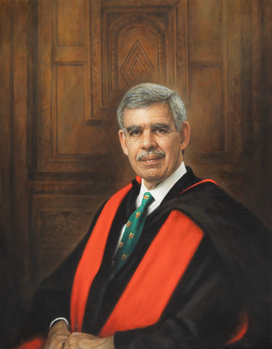 Mohamed El-Erian. Oil portait by Peter Mennim.